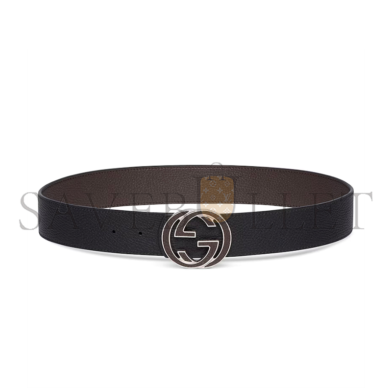 G*u*i reversible belt with interlocking g buckle 812273